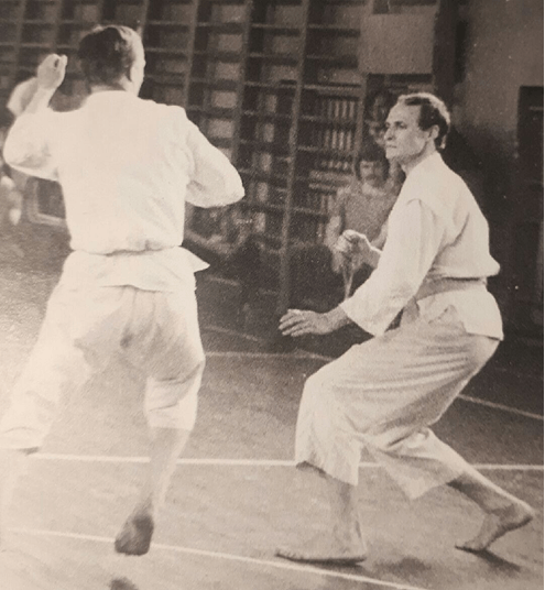 Esimesed karate võistlused Eestis 1972, turniiri võitja Mart Rosmann.